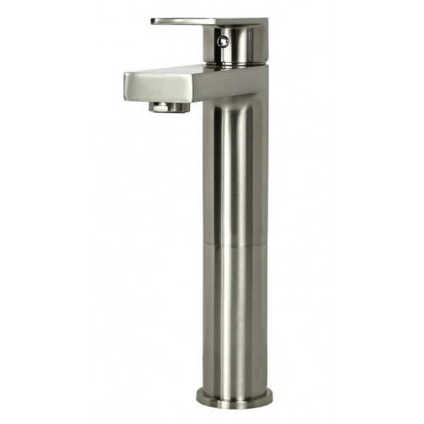 Brushed Nickel Single-Handle Waterfall Bathroom Faucet – Basin Mixer Tap For Lavatory Sink (Deck Mounted, 5-Year Warranty)