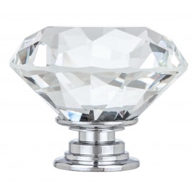 1-5/8-inch Clear K9 Crystal Diamond Shape Cabinet Knobs