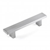 Kingsman LW Series 4 in. Center-to-Center (102mm) Flat Solid Hard Aluminum Anodizing Drawer Pull 