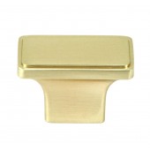 NEPOLI Series Rectangle 1-1/2 In. x 7/8 In Brushed Champagne Gold Cabinet Knob
