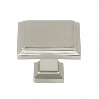 ROMA Series Solid Square 1-1/4 In. Brushed Nickel Finish Cabinet Knob