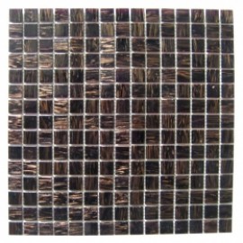 New Dark Brown W/ Gold Streak Glass Tile / Glass Mosaic