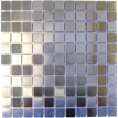 Brushed Stainless Steel Finish Square Shape Mosaic Tile