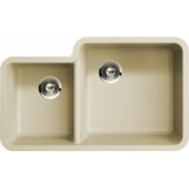 Beige Granite Composite 40/60 Undermount Kitchen Sink