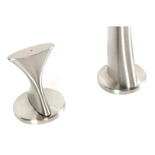 Twist Style Brushed Nickel 3 Hole Lavatory Widespread Faucet